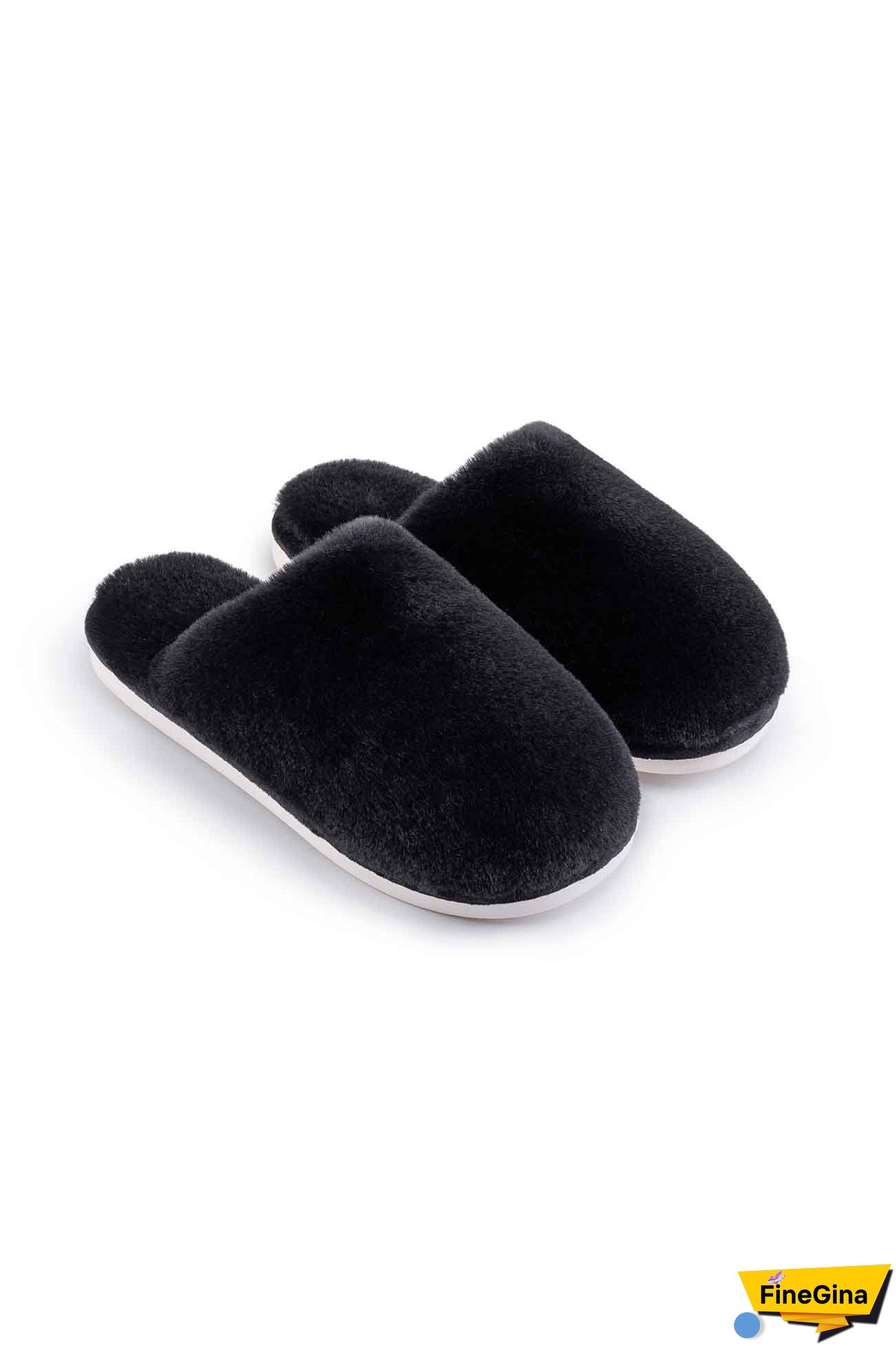Solid Color House Plush Slippers