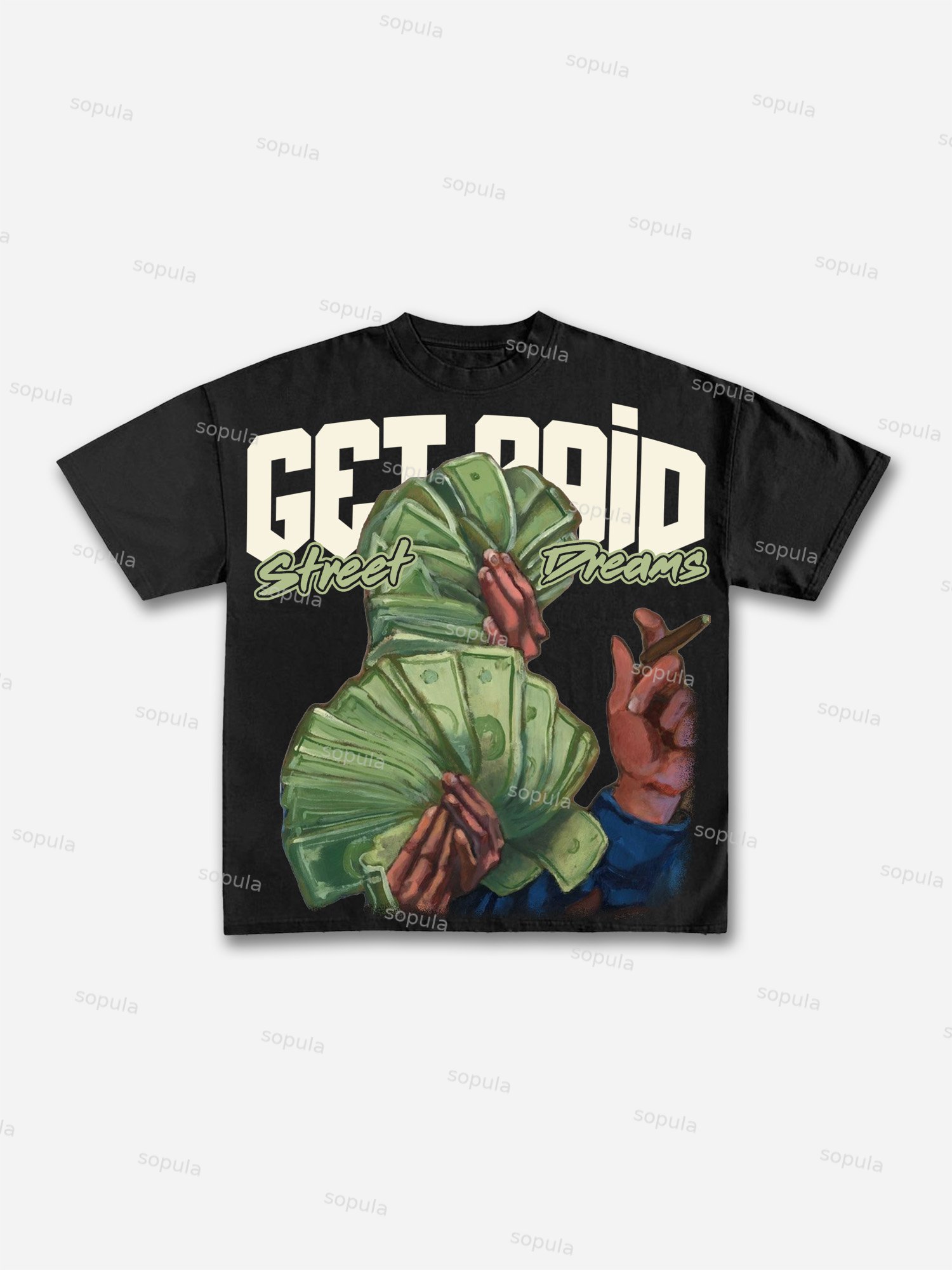 Money Matters Retro Graphic Cotton T-shirt - Sopula｜Premium Graphic Tees & Graphic Clothing