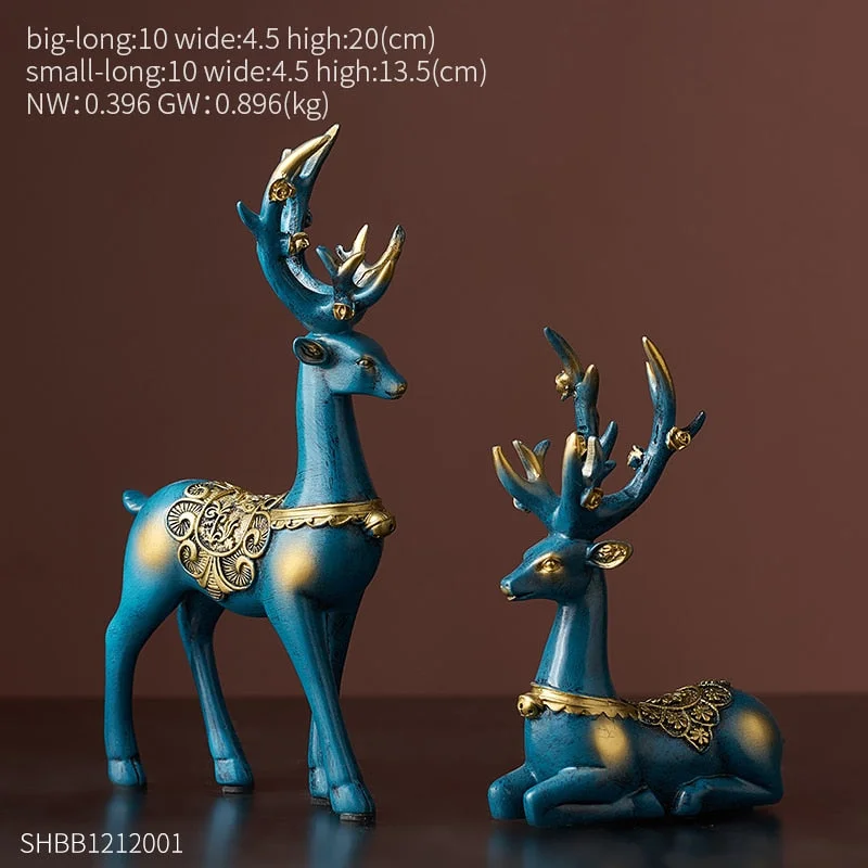 Nordic Home Decoration Accessories Deer Animal Miniature Figurines Living Room Decoration Office Desk Decoration Home Decor