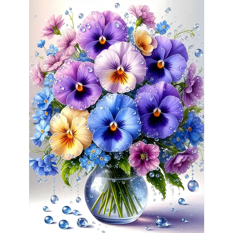 Vase Bouquet 30*40cm(canvas) Full Round Drill Diamond Painting gbfke