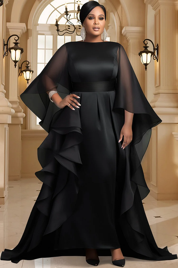 Plus size see through maxi dress hotsell