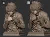 1/3 Scale L Lawliet Bust Statue - Death Note Resin Statue - Anm Studio