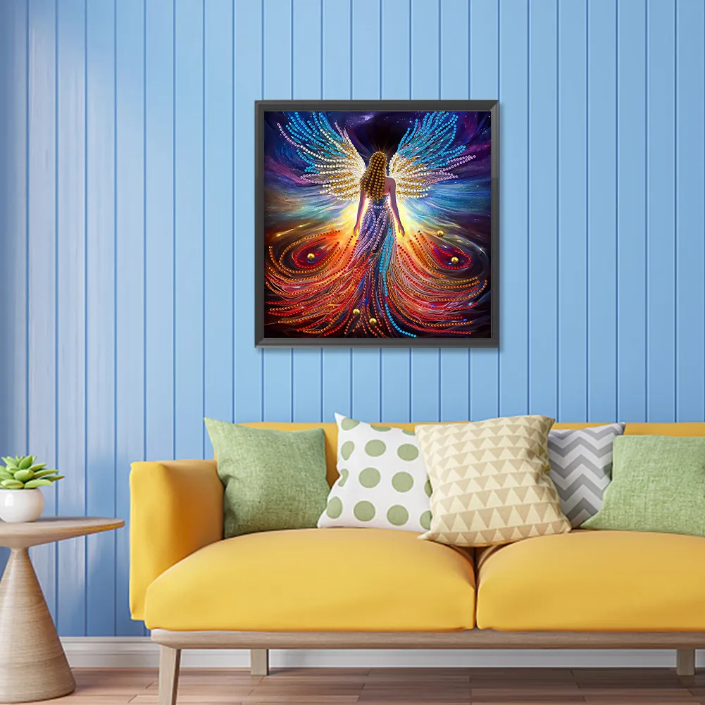 Diamond Painting - Partial Special Shaped Drill - Winged Angel(Canvas|30*30cm)