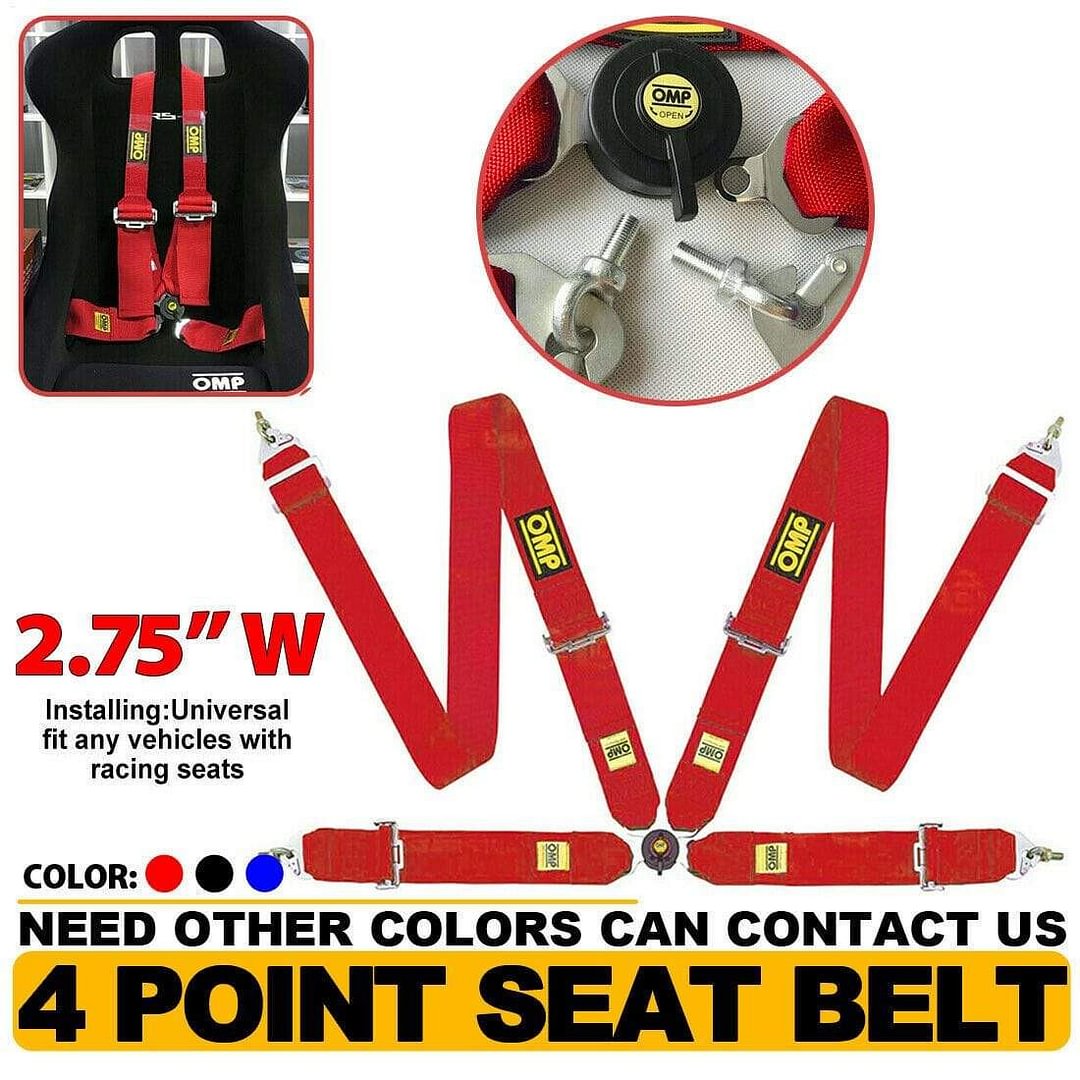 1 Set Universal Red/Black/Blue 4 Point Camlock Quick Release Racing Car Seat Belt Harness voiturehub dxncar