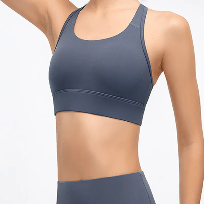 Pure Color Sports Bra Tank Tops
