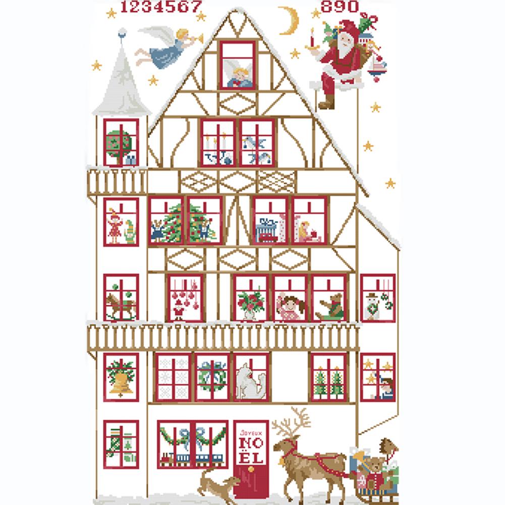 

Christmas - 14CT Stamped Cross Stitch - 71*48cm (Big Size), 501 Original