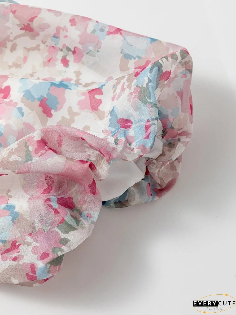 Floral Mini Dress with Puff Sleeves
