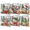 6Pcs Diamond Painting Christmas Candle Daily Wish Card Gifts for Family Friends and Lover