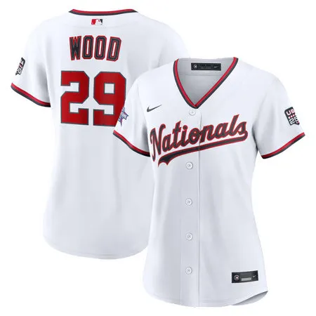 Women's Washington Nationals #29 James Wood Nike White 2026 All-Star Game Replica Jersey