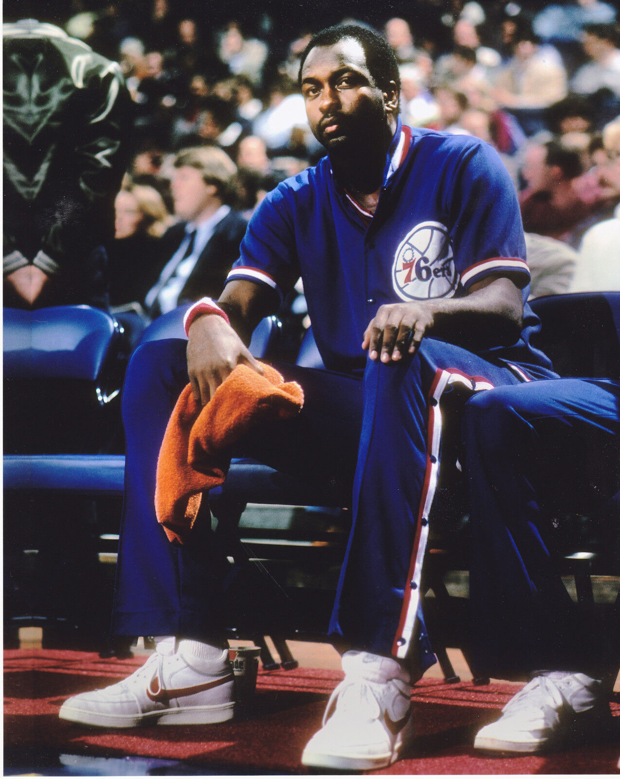 MOSES MALONE PHILADELPHIA 76ERS VINTAGE COLOR 8x10 Photo Poster painting