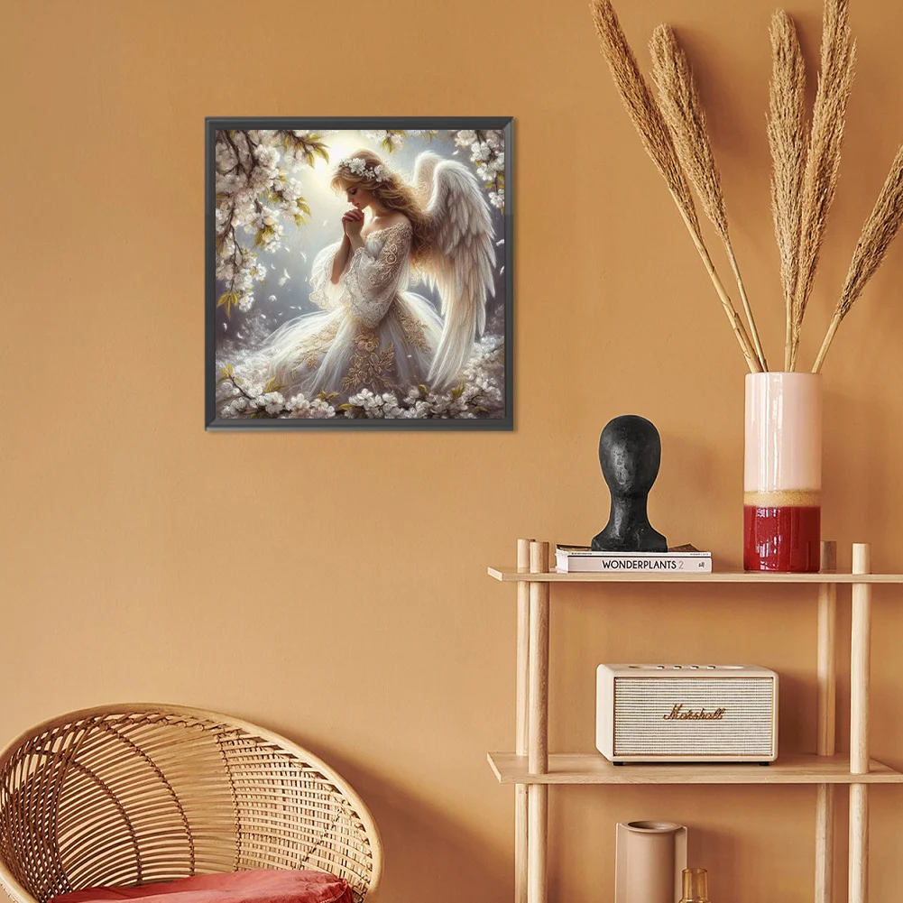 Diamond Painting - Full Round Drill - Praying Angel(Canvas|30*30cm)