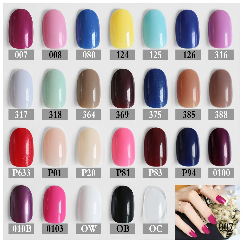 24pcs Rose new round Soft Pink Nude color Red oval head Brown Blue Fake nail  Yellow Mint color candy Purple Khaki White Black
