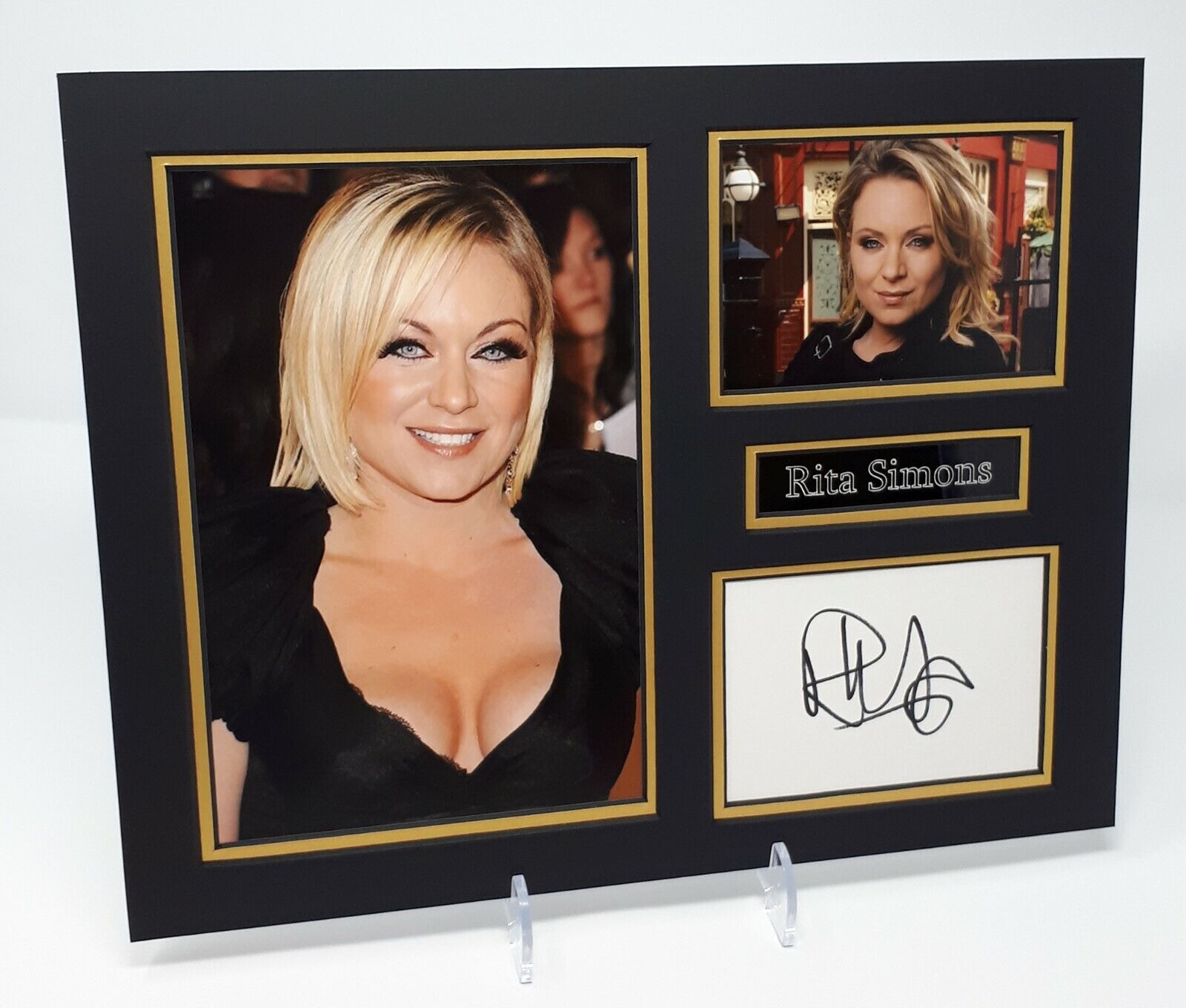 Rita SIMONS Signed Mounted Photo Poster painting Display AFTAL COA Roxy in Eastenders