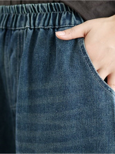 Women Half Sleeve V-neck Solid Color Dress