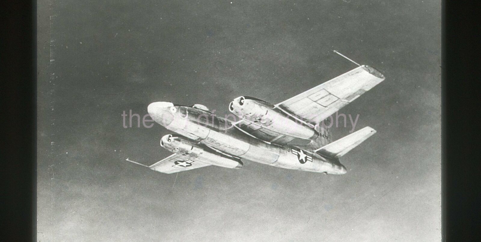 B 45 35mm FOUND bw SLIDE Original MILITARY AVIATION Photo Poster painting AIRCRAFT 14 T 25 P