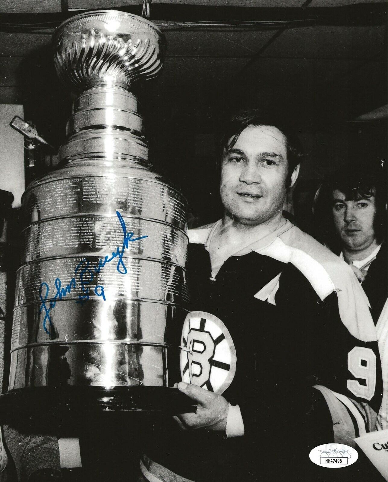 Johnny Bucyk signed Boston Bruins 8x10 Photo Poster painting autographed HOF JSA