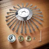 10inch Wire Brush Trimmer Head Universal Derusting Weeding Wheel w/ Adapter Kit