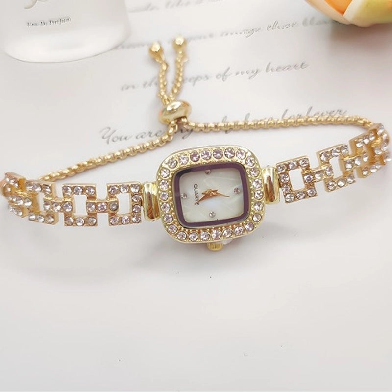 Elegant Luxurious Solid Color Telescopic Rope Quartz Watch Women’s Watches