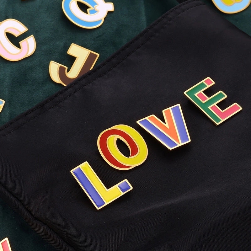 Basic Modern Style Classic Style Pin Letter 304 Stainless Steel Enamel Unisex Brooches