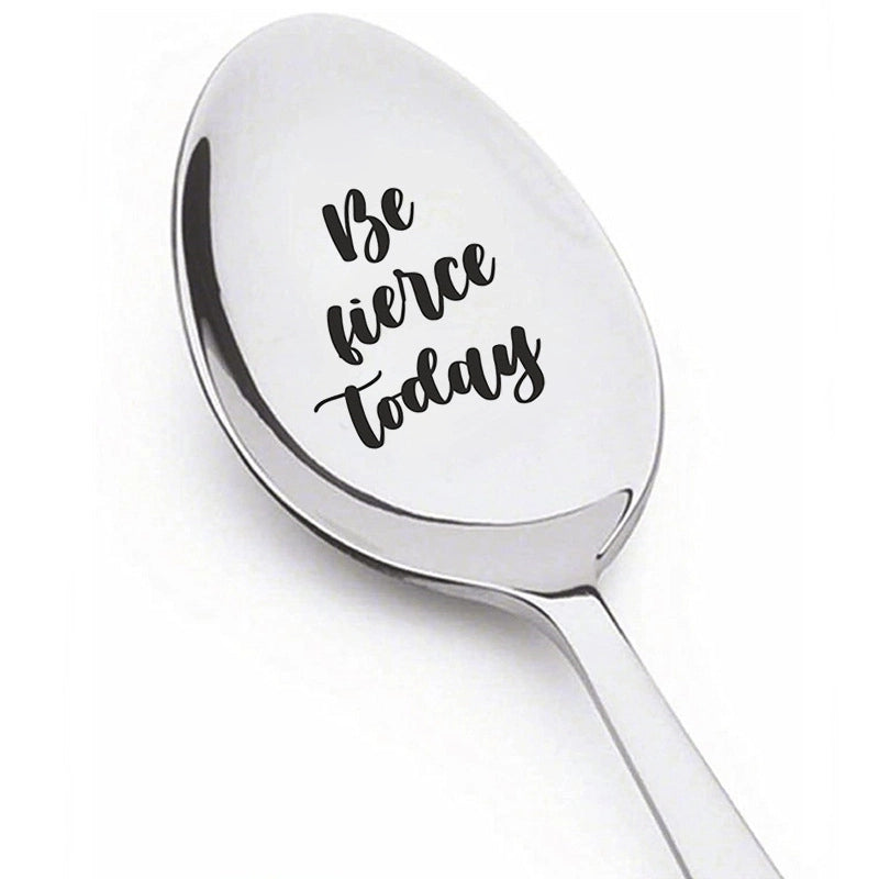 Fashion Letter Stainless Steel Spoon