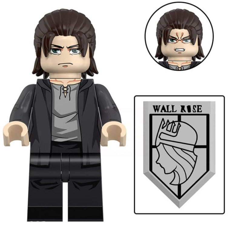 Eren Jaegar From Attack on Titan Custom Anime Minifigure Minifigure Bricks monstertoys