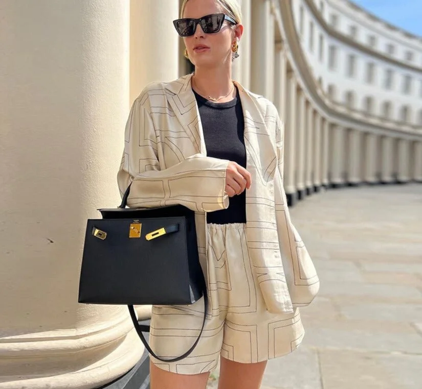 Uforever21 Fall Outfits Autumn Loose Print 2 Piece Sets Women Outfit 2023 Fashion Long Sleeve Shirts With High Waist Shorts Set Female Homewear