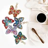 5pcs DIY Full Drill Diamond Painting Special Shaped Butterfly Keychain Gift