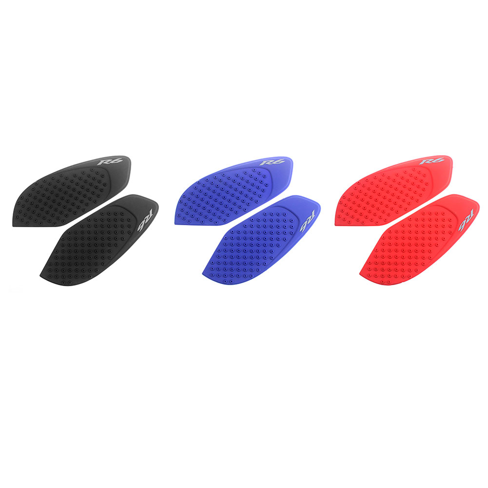

For YAMAHA YZF-R6 2008-2015 Tank Pads Rubber Gas Tank Knee Traction Grips, Blue, 501 Original
