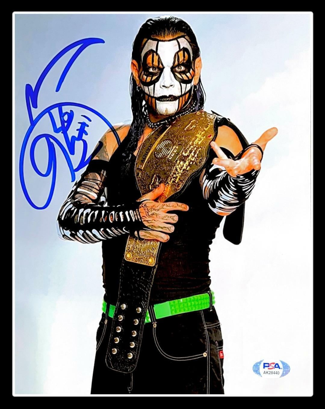 WWE JEFF HARDY HAND SIGNED AUTOGRAPHED 8X10 Photo Poster painting WITH PROOF AND PSA DNA COA 9