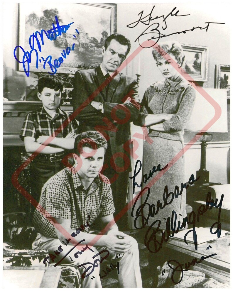 Leave it to Beaver Cast Hugh Beaumont Tony Dow 8.5x11 Autographed Signed Reprint Photo Poster painting