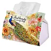 Diamond Art Tissue Box Cover DIY PU Desktop Organizer Large(Peacocks)