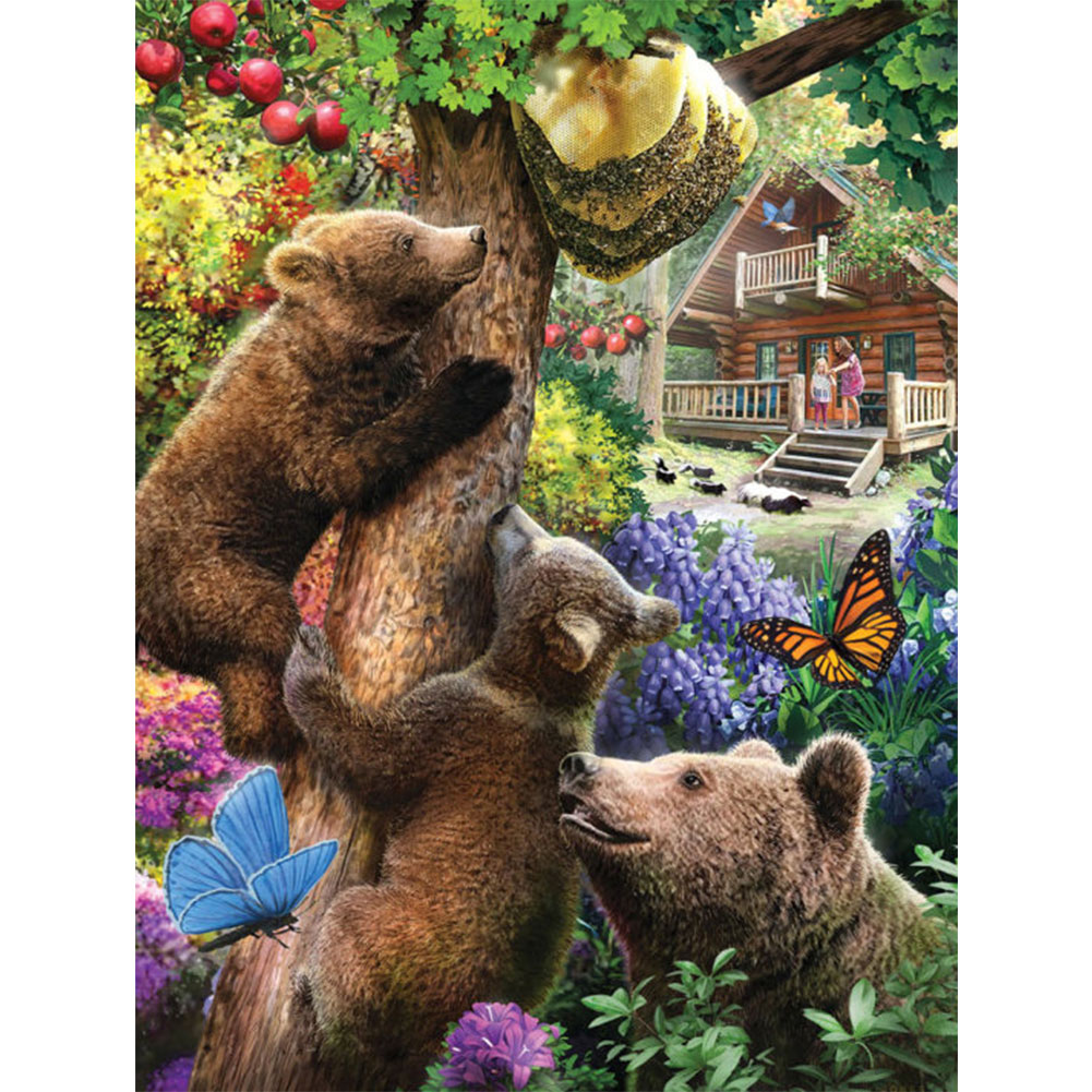 

Forest Bear - Round Drill Diamond Painting - 30*40CM, 501 Original