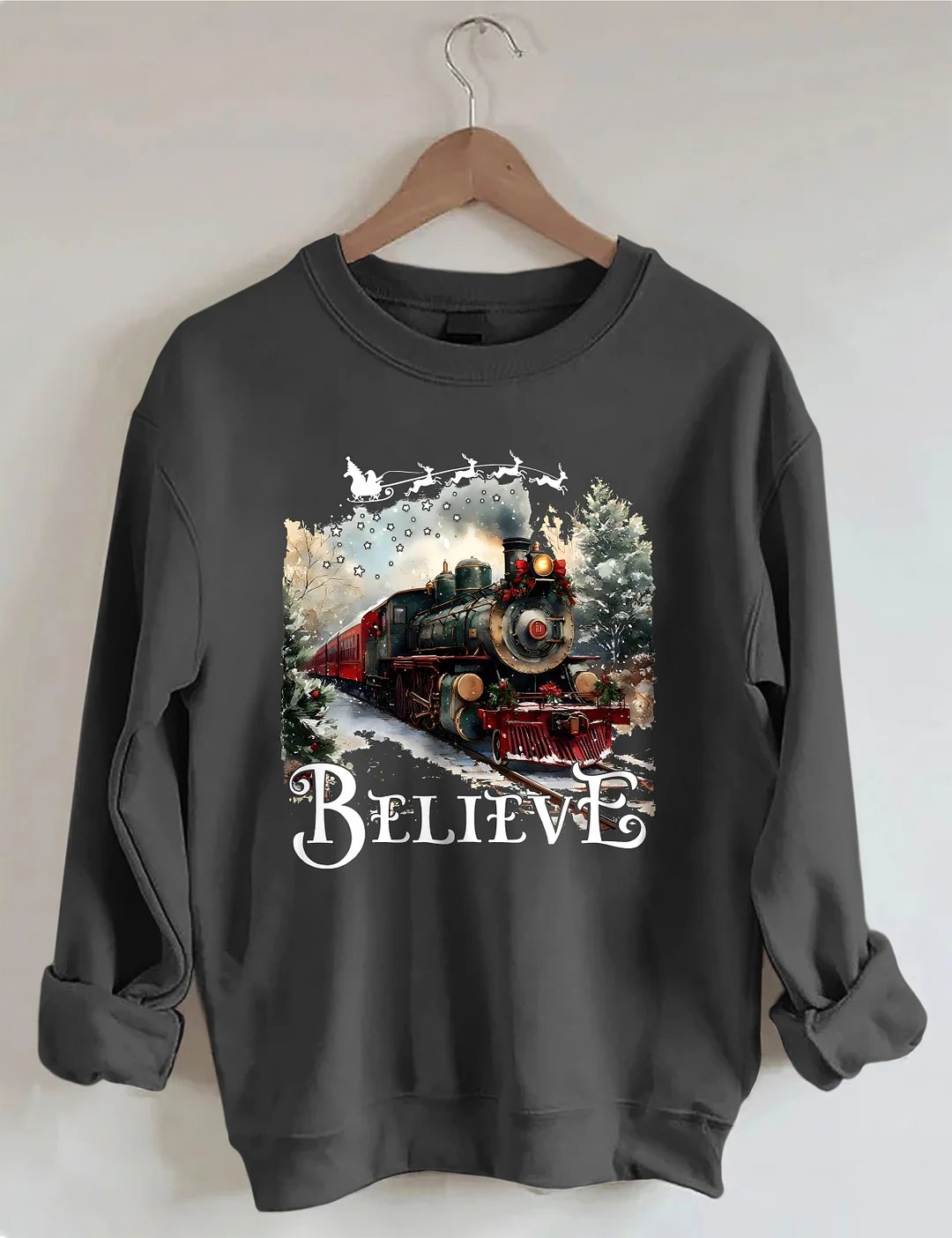 Believe Train Christmas Sweatshirt