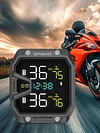 Motorcycle TPMS Tire Pressure Temperature Monitoring Alarm System with 2 Sensors