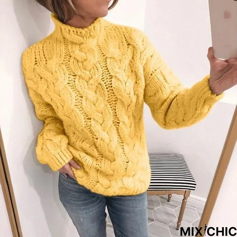 Sweet Loose Long Sleeve Knitted Sweater