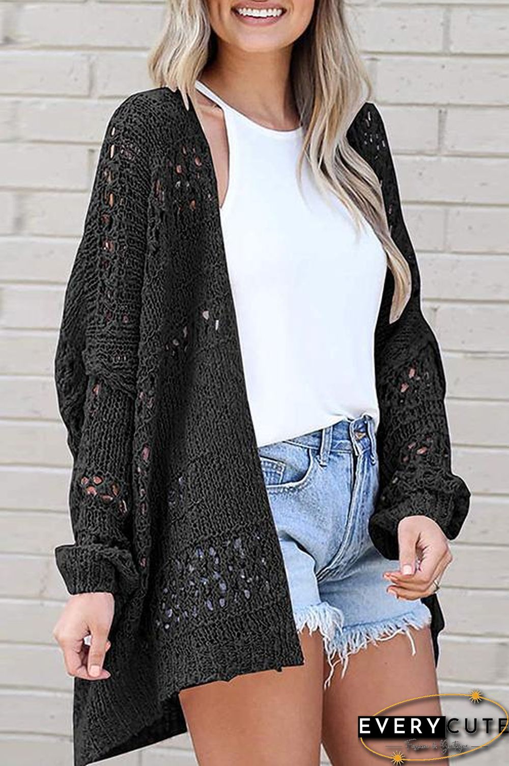 Crochet Knit Loose Cardigan