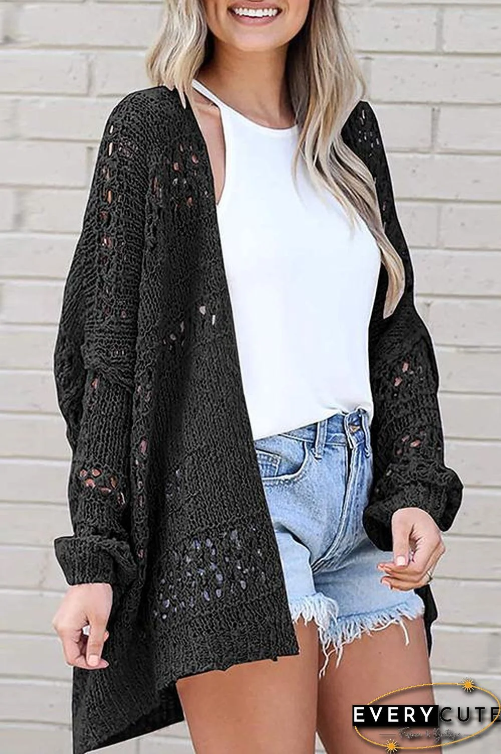 Crochet Knit Loose Cardigan