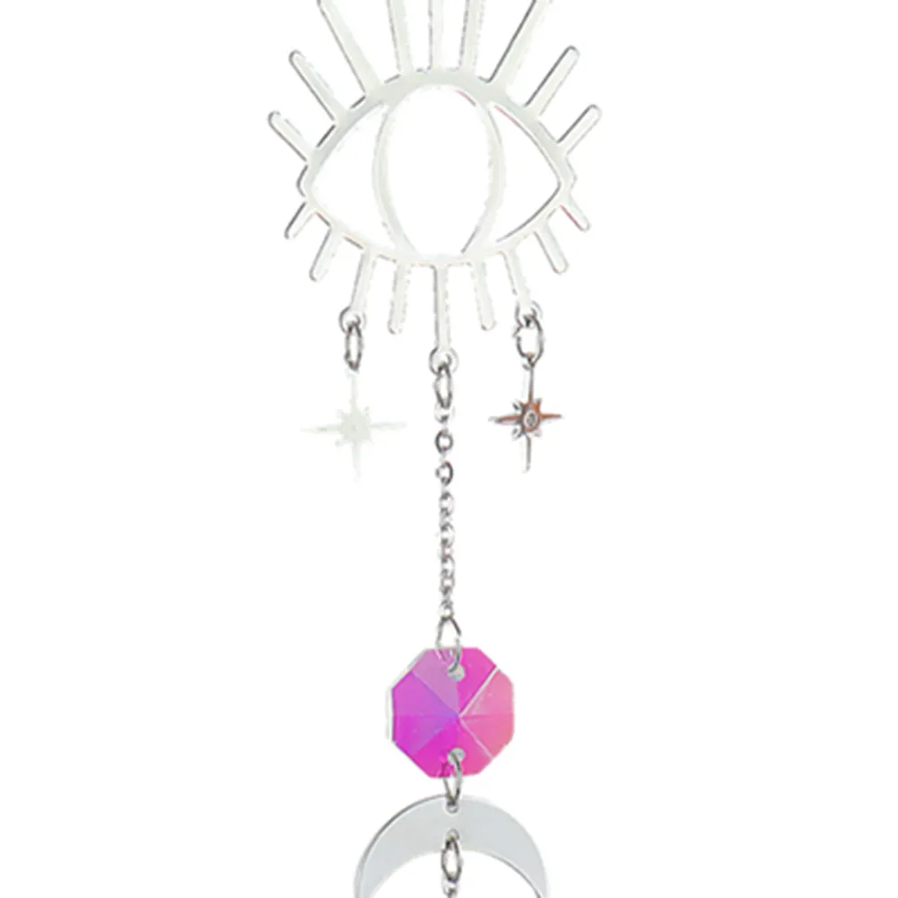 Wind Chime Crystal Light Catcher Ornaments Prisms Home Decor (Devil Eye 4)