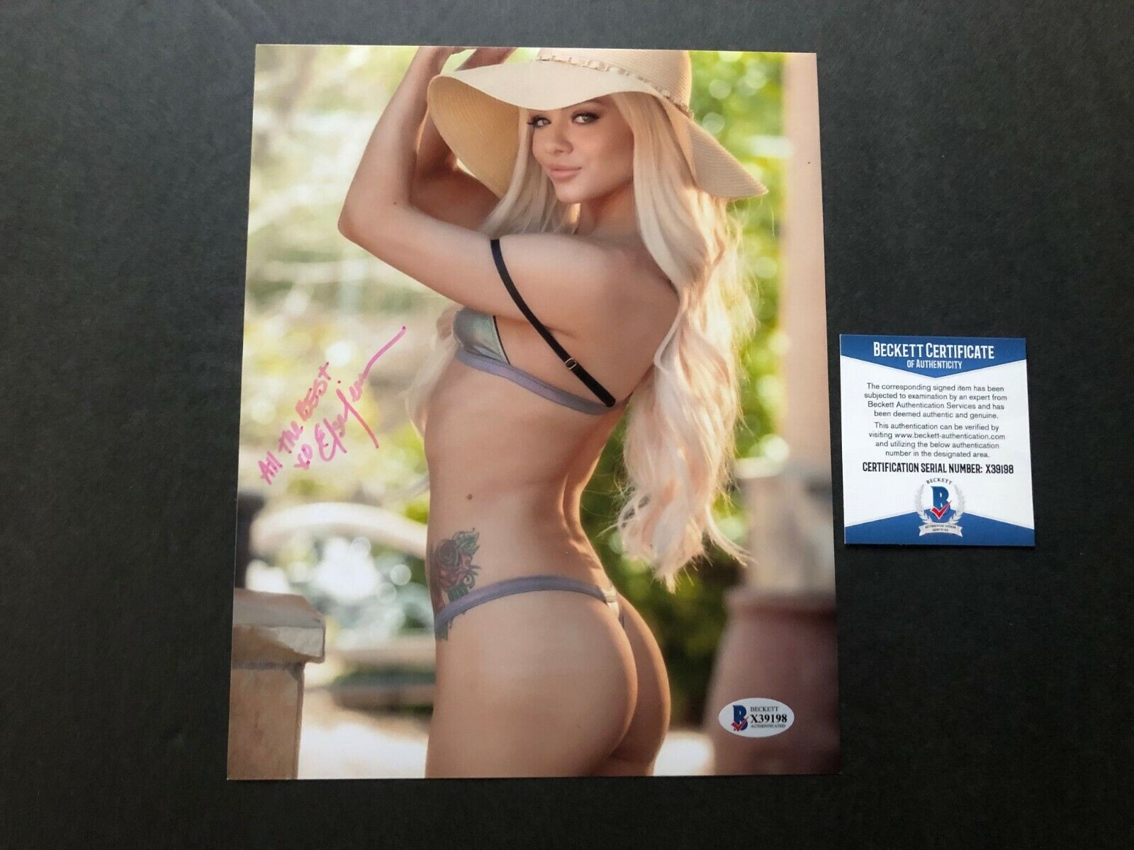 Elsa Jean Hot! signed autographed classic sexy 8x10 Photo Poster painting Beckett BAS coa