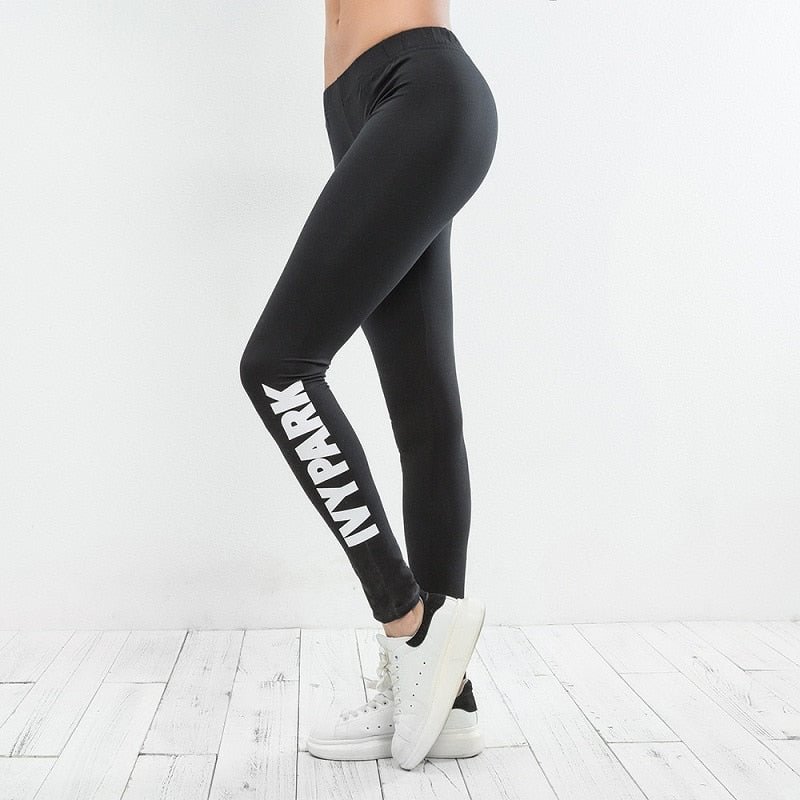 ZSIIBO 2019 Women ivy park Print Push Up High waisted seamless leggings Black clothes workout  fitness  Skinny Casual trousers