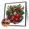 Christmas Wreath - Crystal Rhinestone Diamond Painting