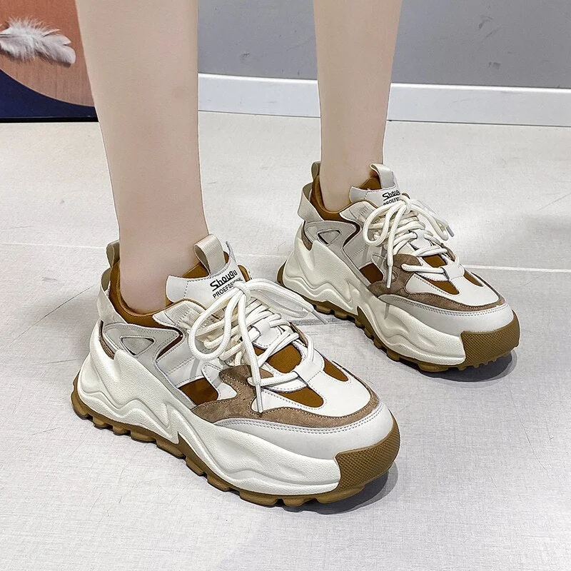 Thick Bottom Sneakers Women Platform Shoes Fashion Casual Trainers Designer Ladies Chunky Sneakers Woman Sport Zapatillas Mujer