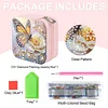 (US Local)DIY Flower Diamond Painting Kit Rotatable Mirror w Diamond Painting Jewelry Box