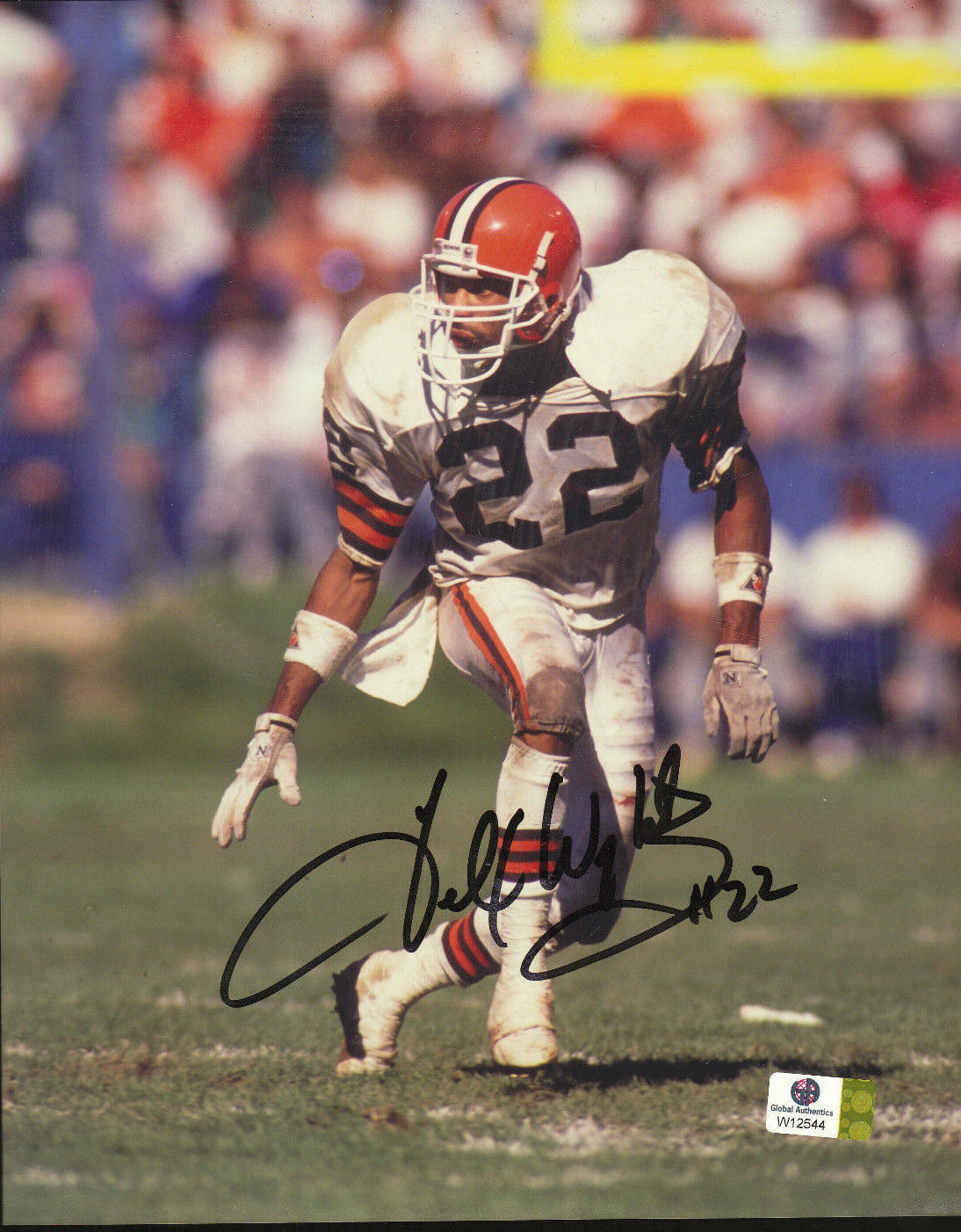 FELIX WRIGHT AUTOGRAPH SIGNED 8X10 Photo Poster painting COA GLOBAL CLEVELAND BROWNS