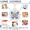 2 pi&egrave;ces de bouteille papillon Diamond Art Pump, distributeur vide rechargeable avec pompe, distributeur liquide de vaisselle pour savon &agrave; mains, lotion pour mains, shampooing et apr&egrave;s-shampoing, id&eacute;al pour l&rsquo;&eacute;vier de la salle de bain, cuisine