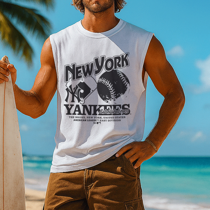 MLB New York Baseball Oversized Cotton Tank Top