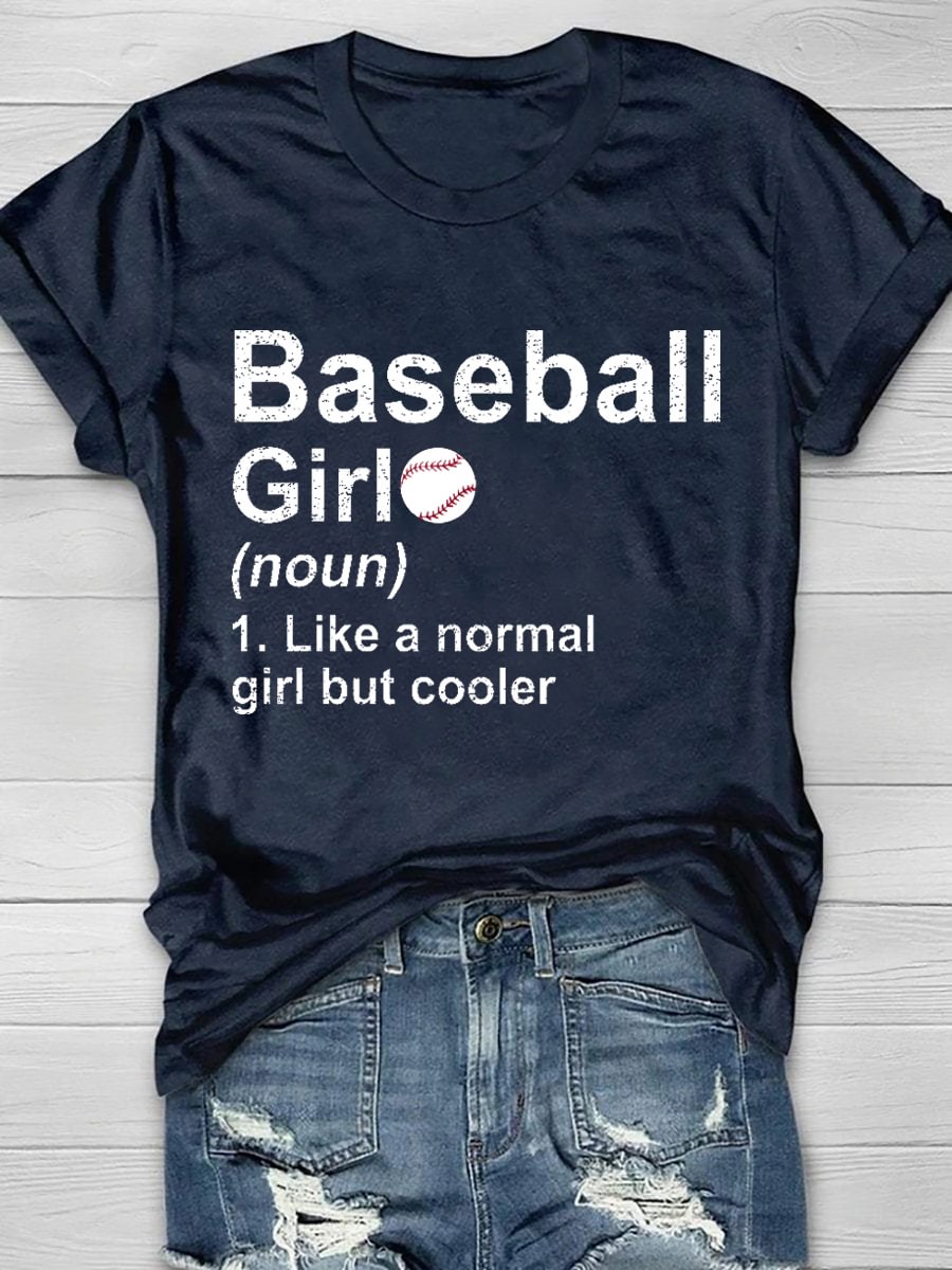 Baseball Girl Like A Normal Girl But Cooler Short Sleeve T-Shirt