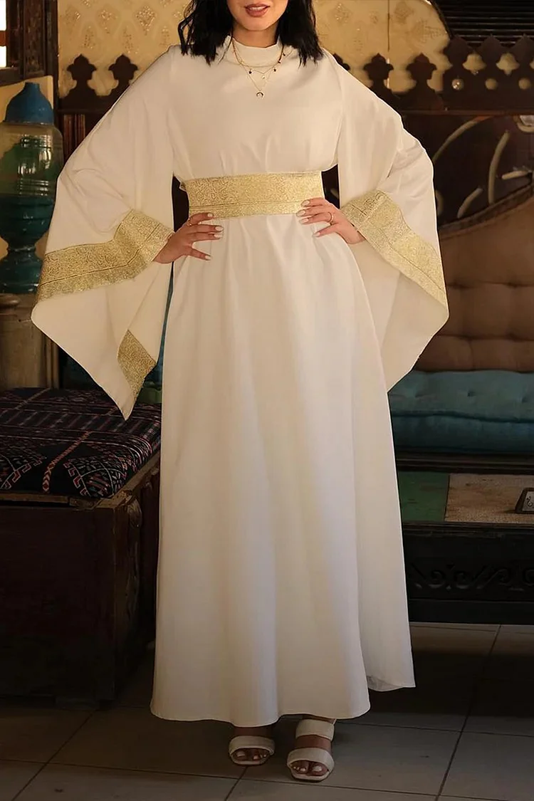 sachin and babi light blue dress Moroccan maxi kaftan, embroidered kaftan dress, handcrafted Moroccan dress,  cotton blend kaftan, adjustable one-size kaftan, elegant full-length kaftan,  traditional Moroccan embroidery, stylish house dress  Nature & Traditions