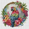 Parrot On A Wreath-14CT Stamped Cross Stitch 27*27cm/10.63*10.63in tapestrymarket