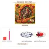 Framed Turkey - DIY Button Art Painting Kit for Creativity DIY Pearl Dot Crafts for Gift Home Wall Decor 30*30CM